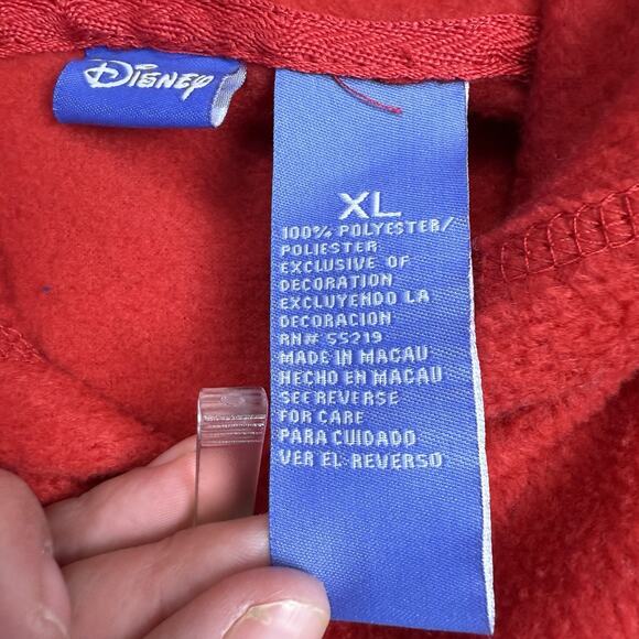 Vintage Women’s Fleece Winnie the Pooh Red‎ Embroidered Fleece Hoodie Size XL - Picture 5 of 8